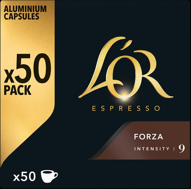 Douwe Egberts - Capsules de café L'Or Intensité, Forza, paquet de 50 pièces