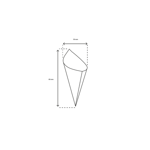 Klika - Cone en bois 85 mm petit organique | 100 pièces