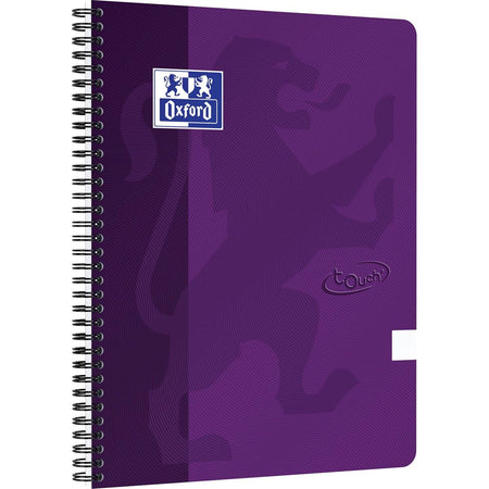 Oxford - Bloc spirale Touch A4 vierge 70 feuilles violet
