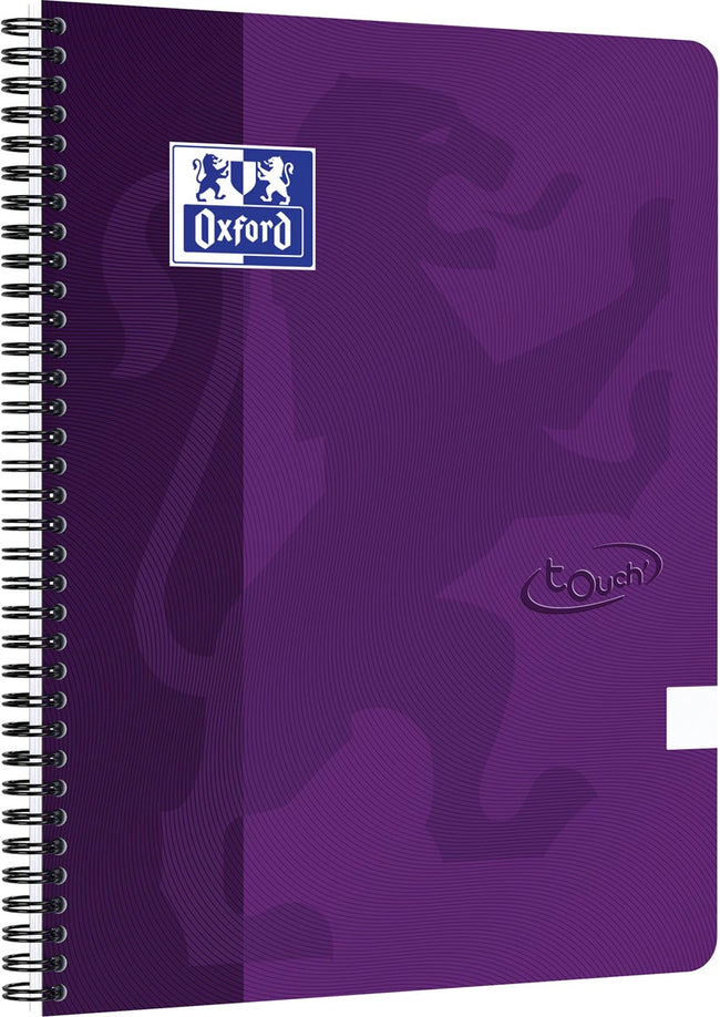Oxford - Bloc spirale Touch A4 vierge 70 feuilles violet