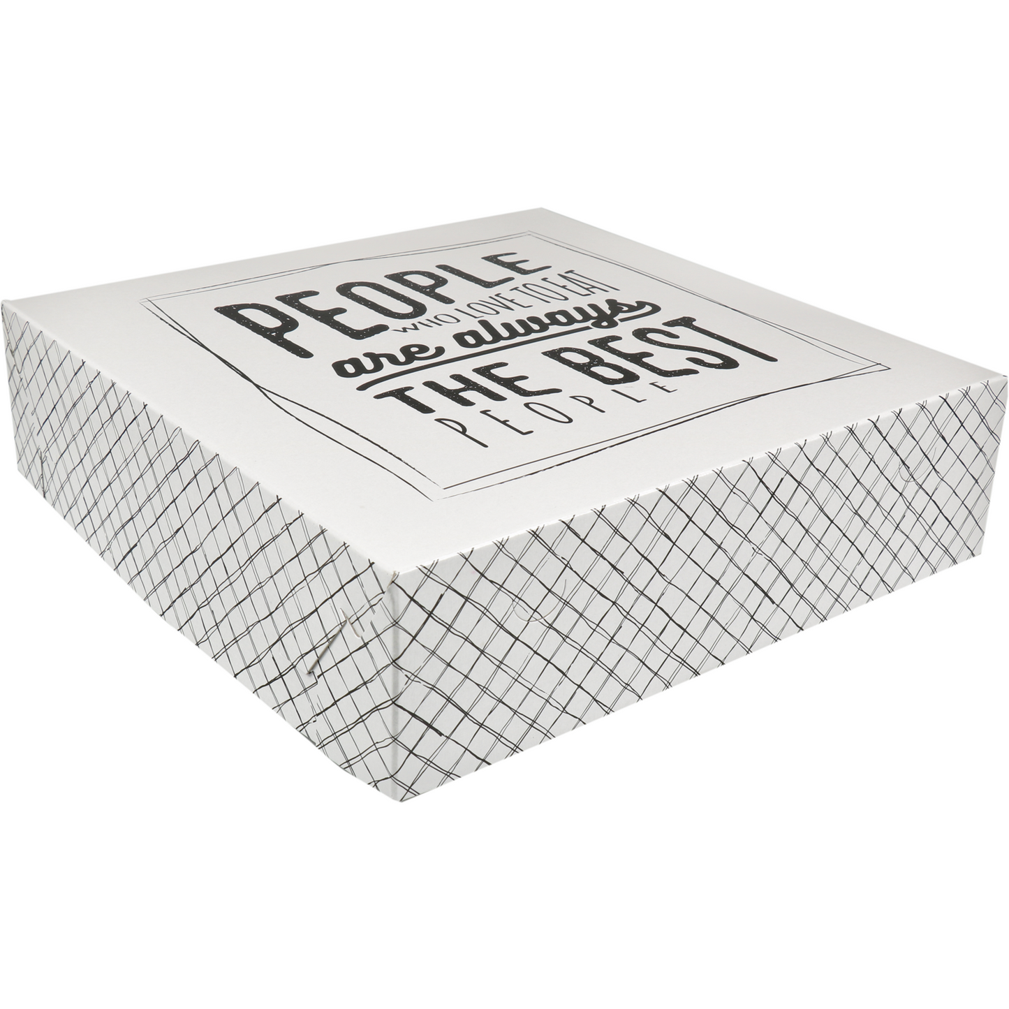Depa -  Gebaksdoos | Love to Eat | karton | 34x34x9cm | wit/zwart | 50 stuks