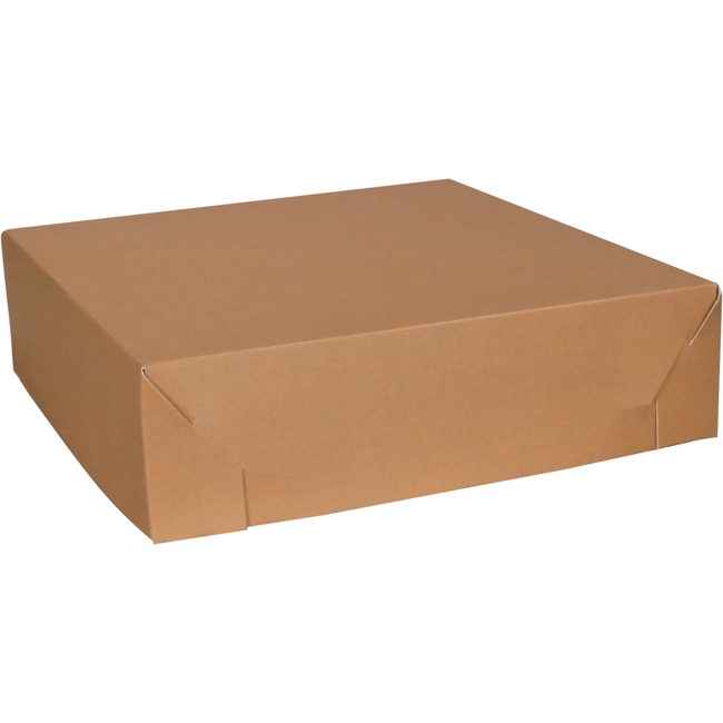 Klika -  Gebaksdoos Zwanenhalsdoos | karton | 34x34x9cm | bruin | 50 stuks