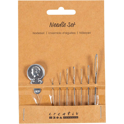 Creativ Company -  Naaldenset  blister 8 delen zilver