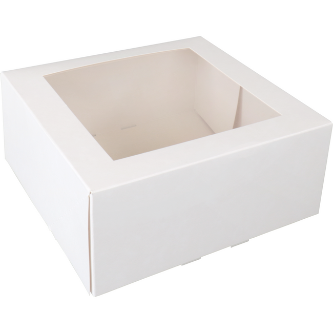 Klika - Pack Box | Carton + animal de compagnie | 21x21x9cm | avec fenêtre | Blanc | 150 pièces