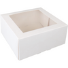 Klika - Boîte à pâtisserie | carton + PET | 21x21x9cm | avec fenêtre | blanc | 150 pièces