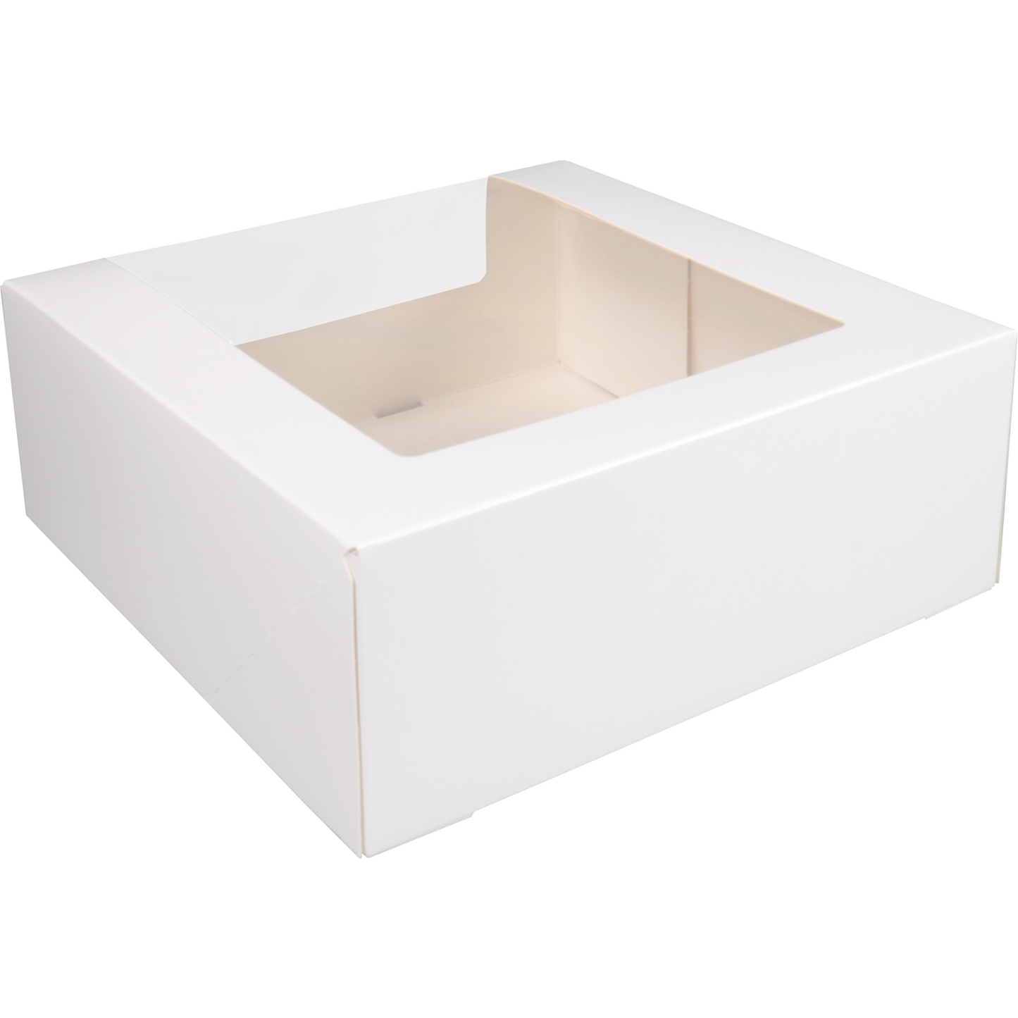 Klika - Zijvensterdoos | karton + PET | 26x26x10cm | wit | 125 stuks