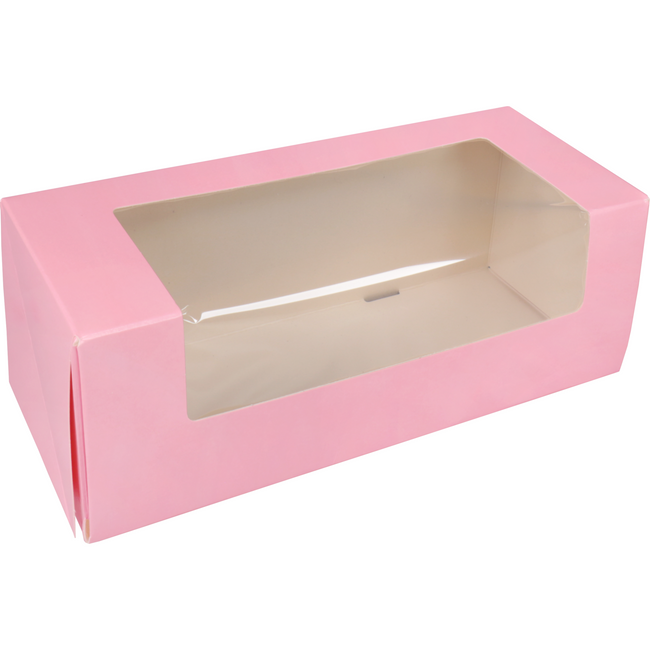 Klika - Seitenfensterbox Pak | Karton + Haustier | 25x10x9cm | Altrosa | 100 Stück