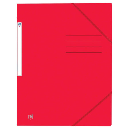 Oxford - Chemise élasto Top File+ en carton, pi A4, rouge