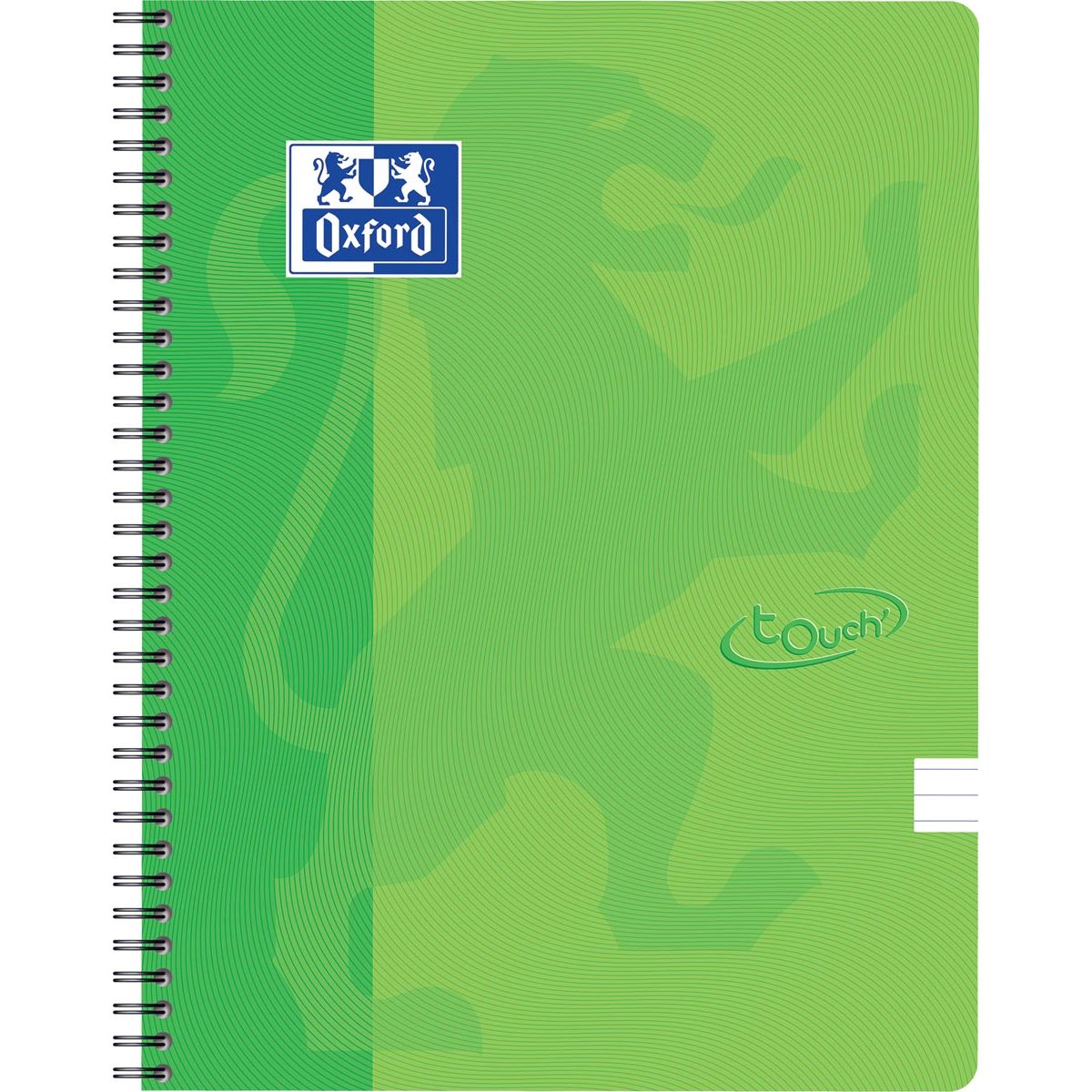 Oxford - Bloc de spirale scolaire, ft A4, 140 pages, doublé, vert (citron vert)