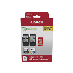 Canon -  PG-510/CL-511 inktcartridge 2 stuk(s) Origineel Normaal rendement Zwart, Cyaan, Magenta, Geel