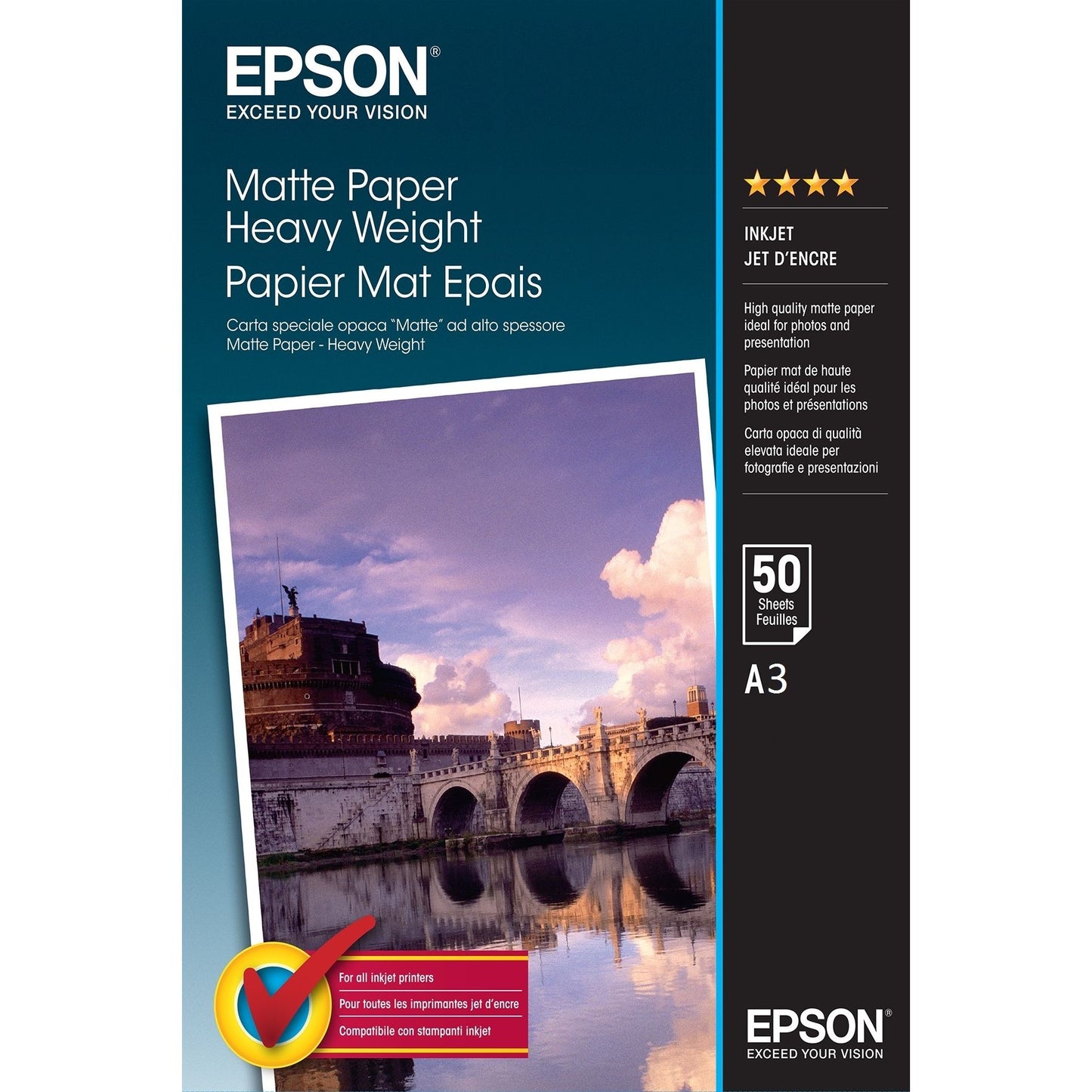 Epson - Papier jet d'encre s041261 a3 167gr mat