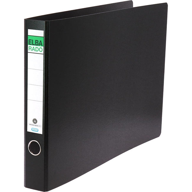 Elba - Rado Ordner, ft A3 paysage, en carton, dos de 5,5 cm, noir