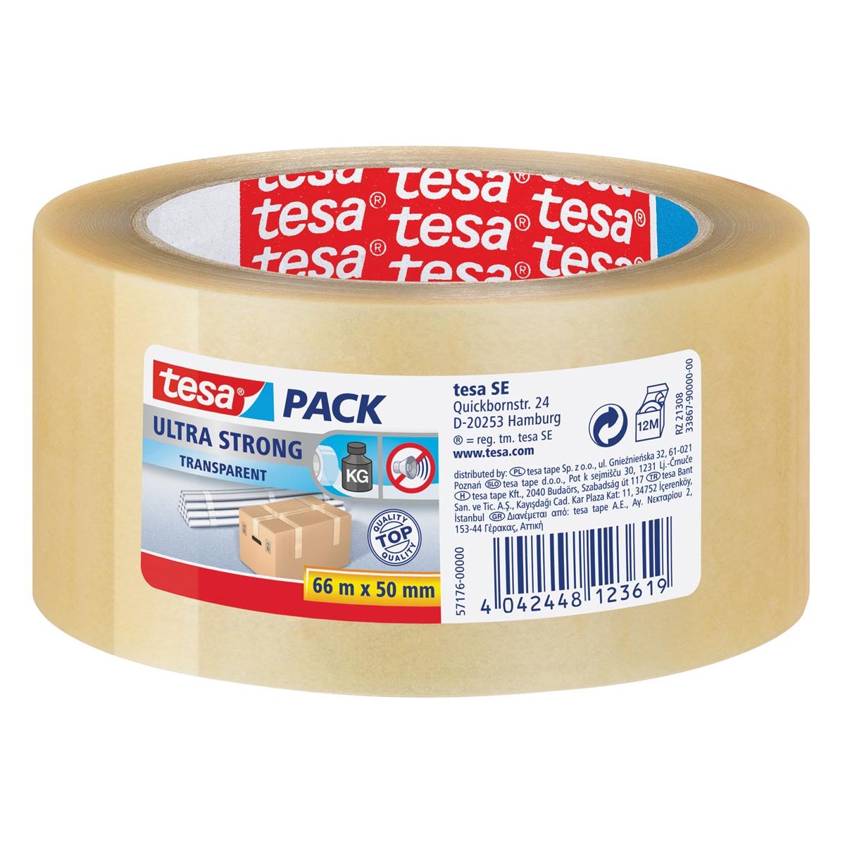 Tesa - Pack emballage® Ultra Strong 66mx50mm transparent