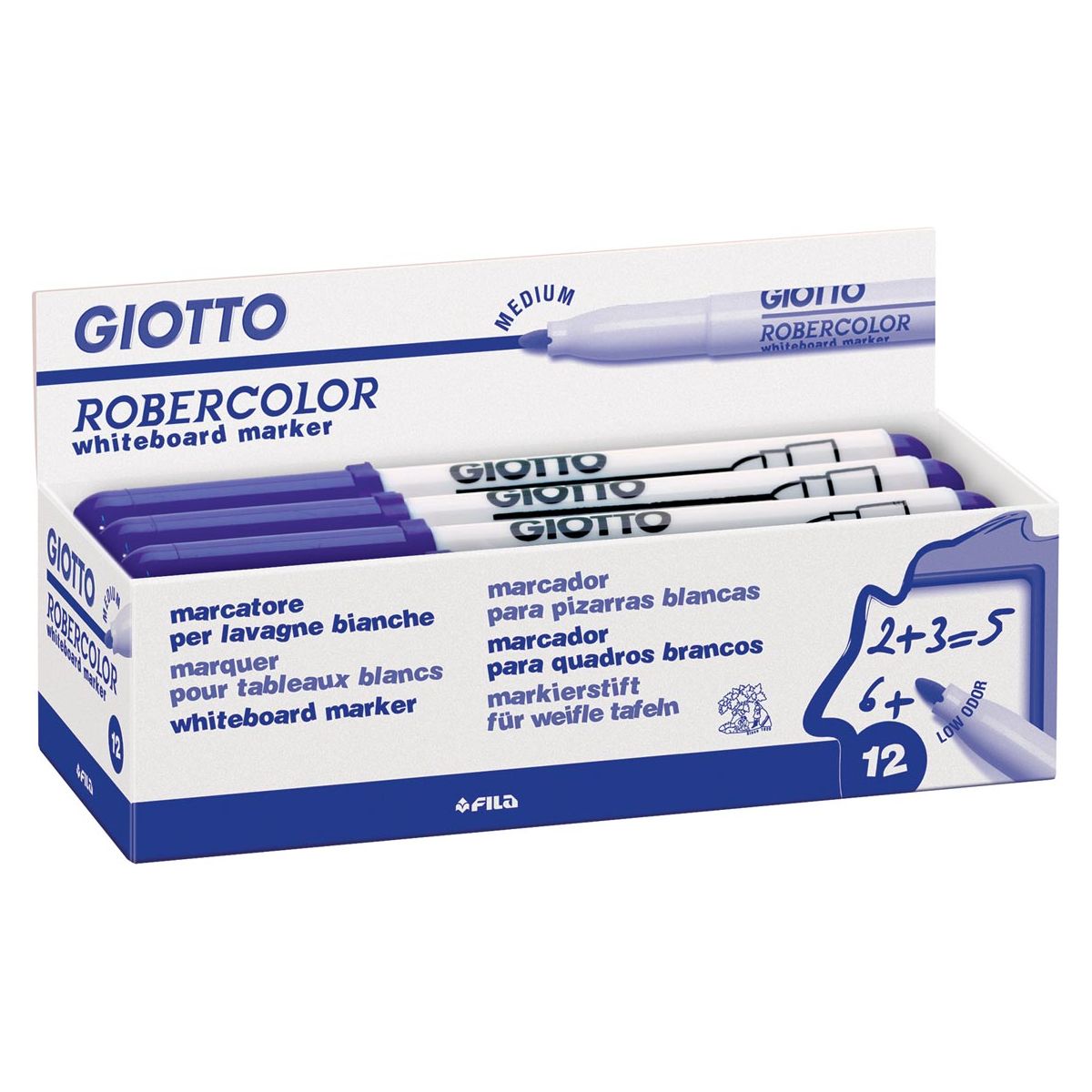 Giotto - Marker de tableau blanc RoberColor, moyen moyen, point rond, bleu