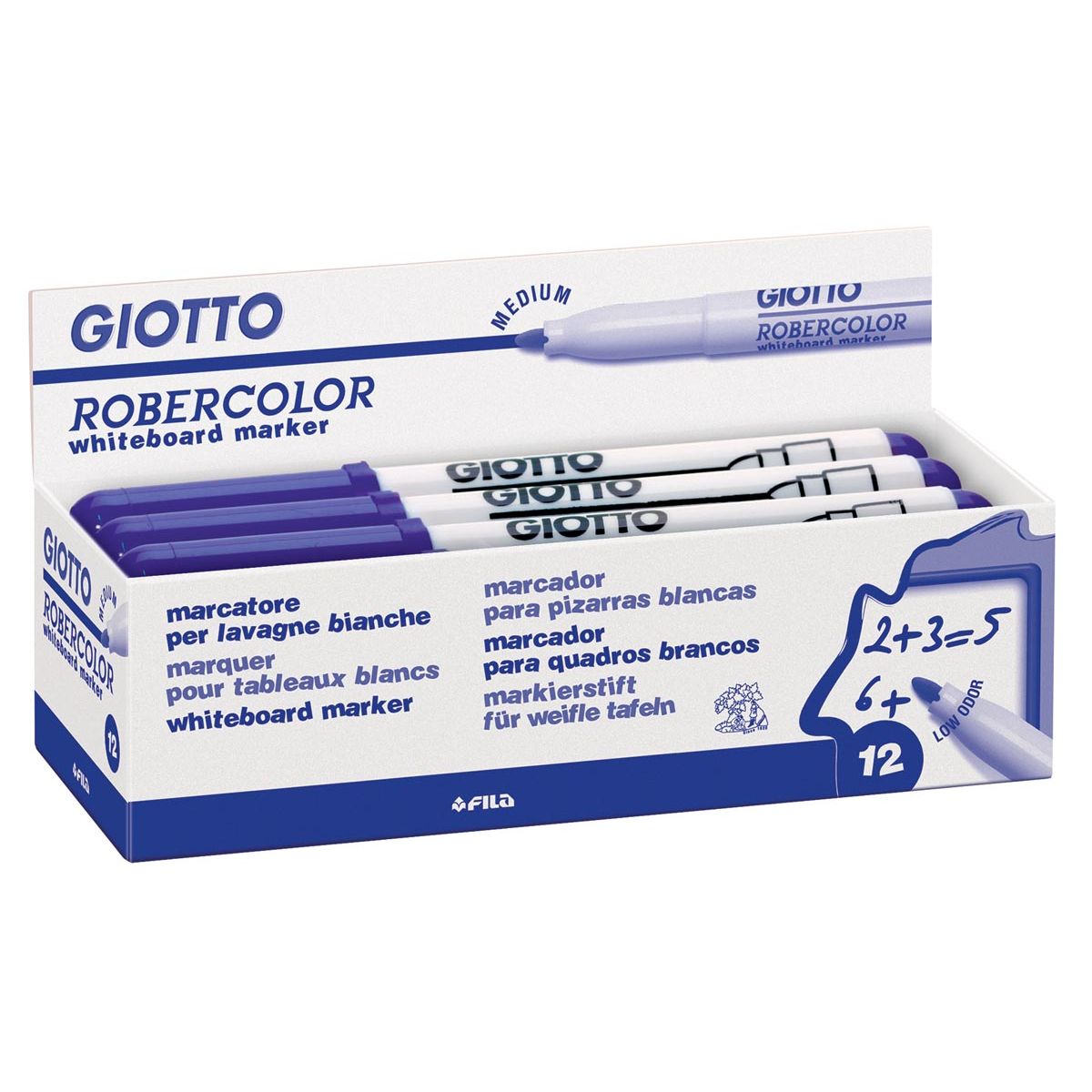 Giotto - Marqueur pour tableau blanc Robercolor, moyen, pointe ronde, bleu