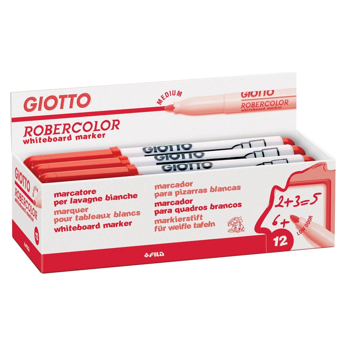 Giotto - Robercolor Whiteboard -Marker, mittel, runder Punkt, rot