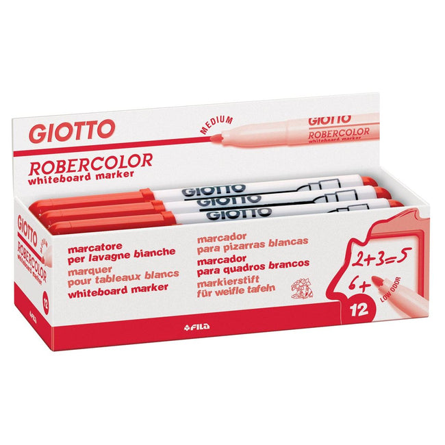 Giotto - Marqueur pour tableau blanc Robercolor, moyen, pointe ronde, rouge