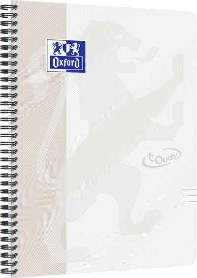 Oxford - Bloc spirale Touch A4 ligne 70 feuilles gris clair