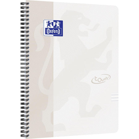 Oxford - Bloc spirale Touch A4 ligne 70 feuilles gris clair
