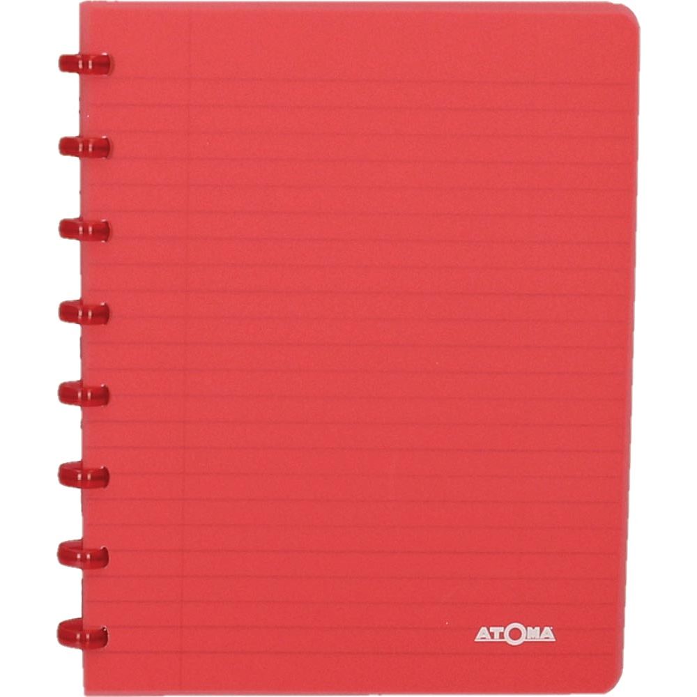 Atoma - Notizbuch A5-Linie 144 Seiten 90gr PP transparent sortiert