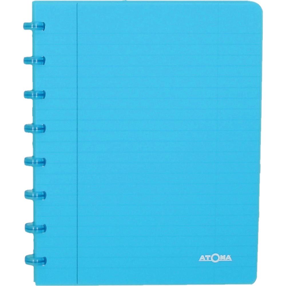 Atoma - Notizbuch A5-Linie 144 Seiten 90gr PP transparent sortiert