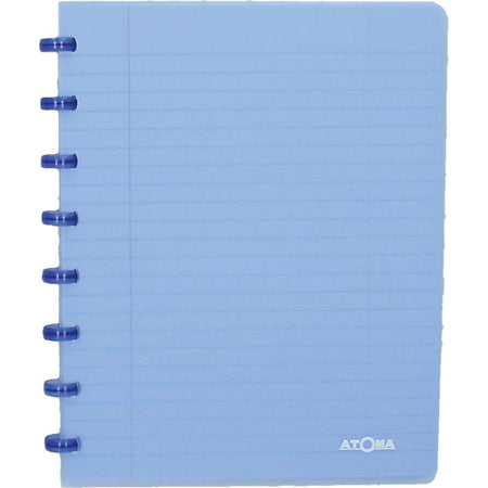 Atoma - Carnet A5 diamant 5x5mm 144 pages 90gr PP transparent assorti