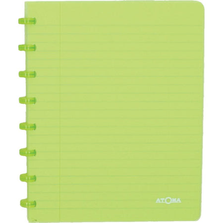 Atoma - Carnet A5 diamant 5x5mm 144 pages 90gr PP transparent assorti