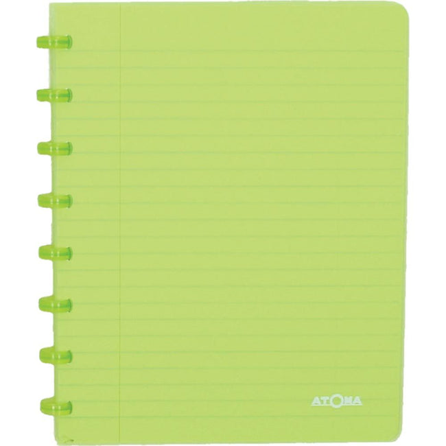 Atoma - Carnet A5 diamant 5x5mm 144 pages 90gr PP transparent assorti
