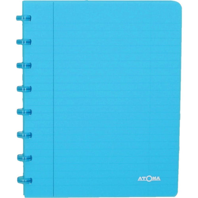 Atoma - Carnet A5 diamant 5x5mm 144 pages 90gr PP transparent assorti