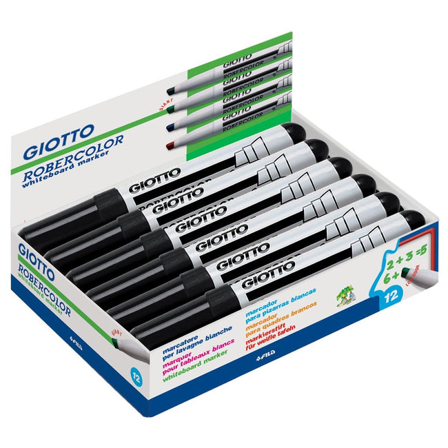 Giotto - Robercolor Whiteboardmarker Maxi, abgewinkelte Spitze, schwarz