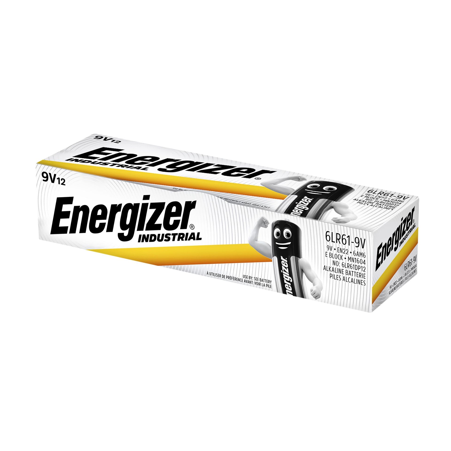 Energizer - Pile alcaline industrielle 9Volt boîte de 12 pièces