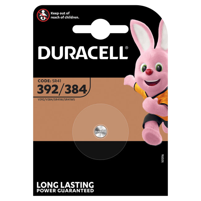 Duracell -  Batterij knoopcel 1x392/384 alkaline Ø7,9mm 1,5V-45mAh | 10 stuks