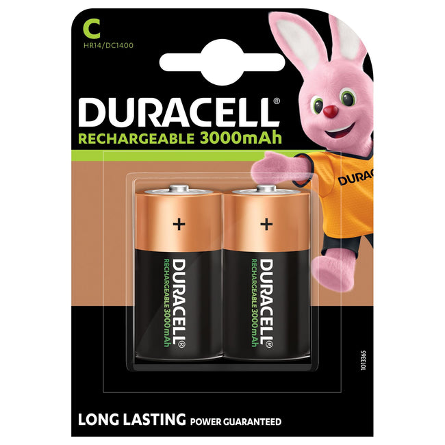 Duracell - Akku wiederaufladbar 2xC 3000mAh Plus