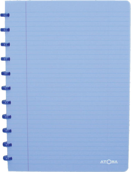 Atoma - Carnet A4 ligne 144 pages 90gr PP transparent assorti