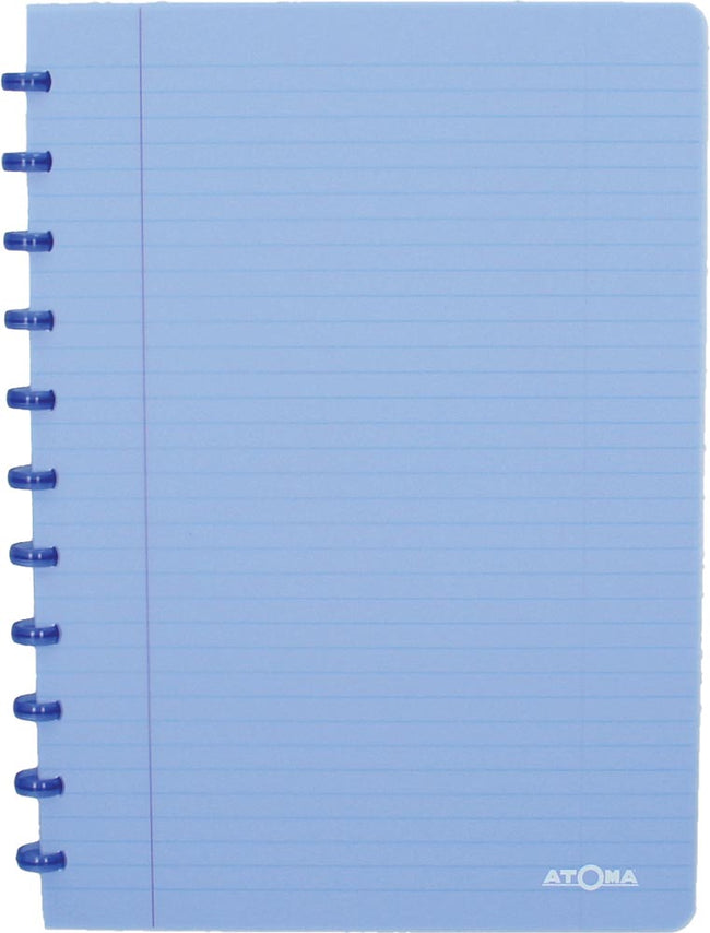 Atoma - Carnet A4 ligne 144 pages 90gr PP transparent assorti