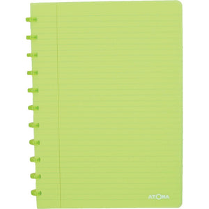 Atoma - Carnet A4 ligne 144 pages 90gr PP transparent assorti
