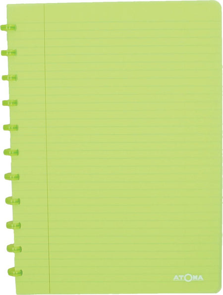 Atoma - Carnet A4 ligne 144 pages 90gr PP transparent assorti