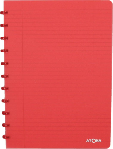 Atoma - Carnet A4 ligne 144 pages 90gr PP transparent assorti