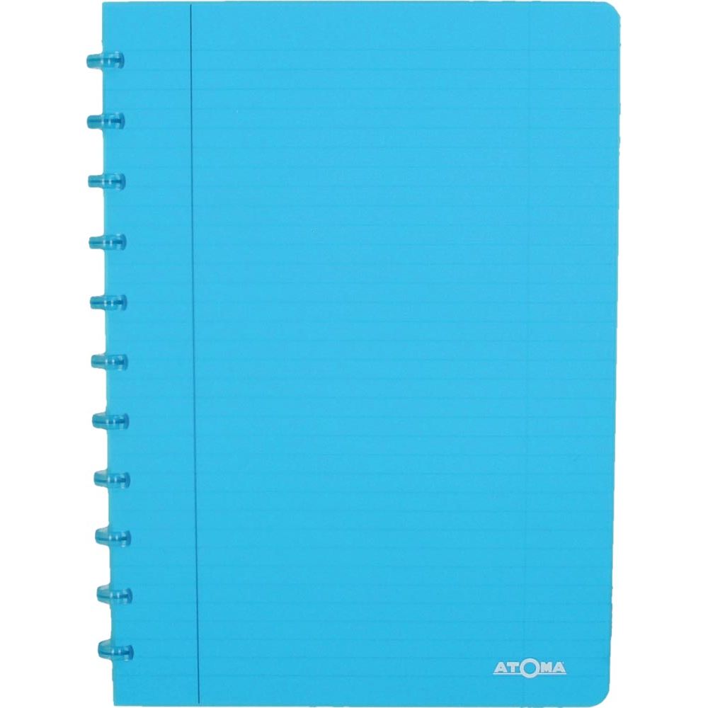 Atoma - Notizbuch A4-Linie 144 Seiten 90gr PP transparent sortiert