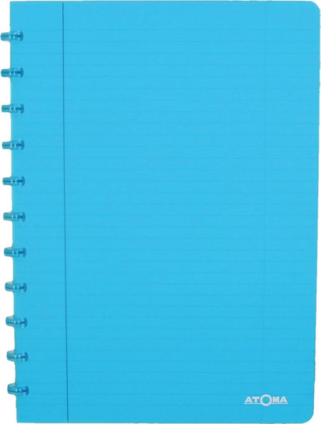 Atoma - Carnet A4 ligne 144 pages 90gr PP transparent assorti