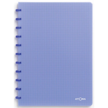 Atoma - Carnet A4 diamant 5x5mm 144 pages 90gr PP transparent assorti