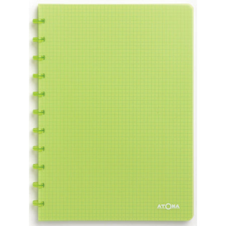 Atoma - Carnet A4 diamant 5x5mm 144 pages 90gr PP transparent assorti
