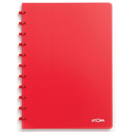 Atoma - Carnet A4 diamant 5x5mm 144 pages 90gr PP transparent assorti