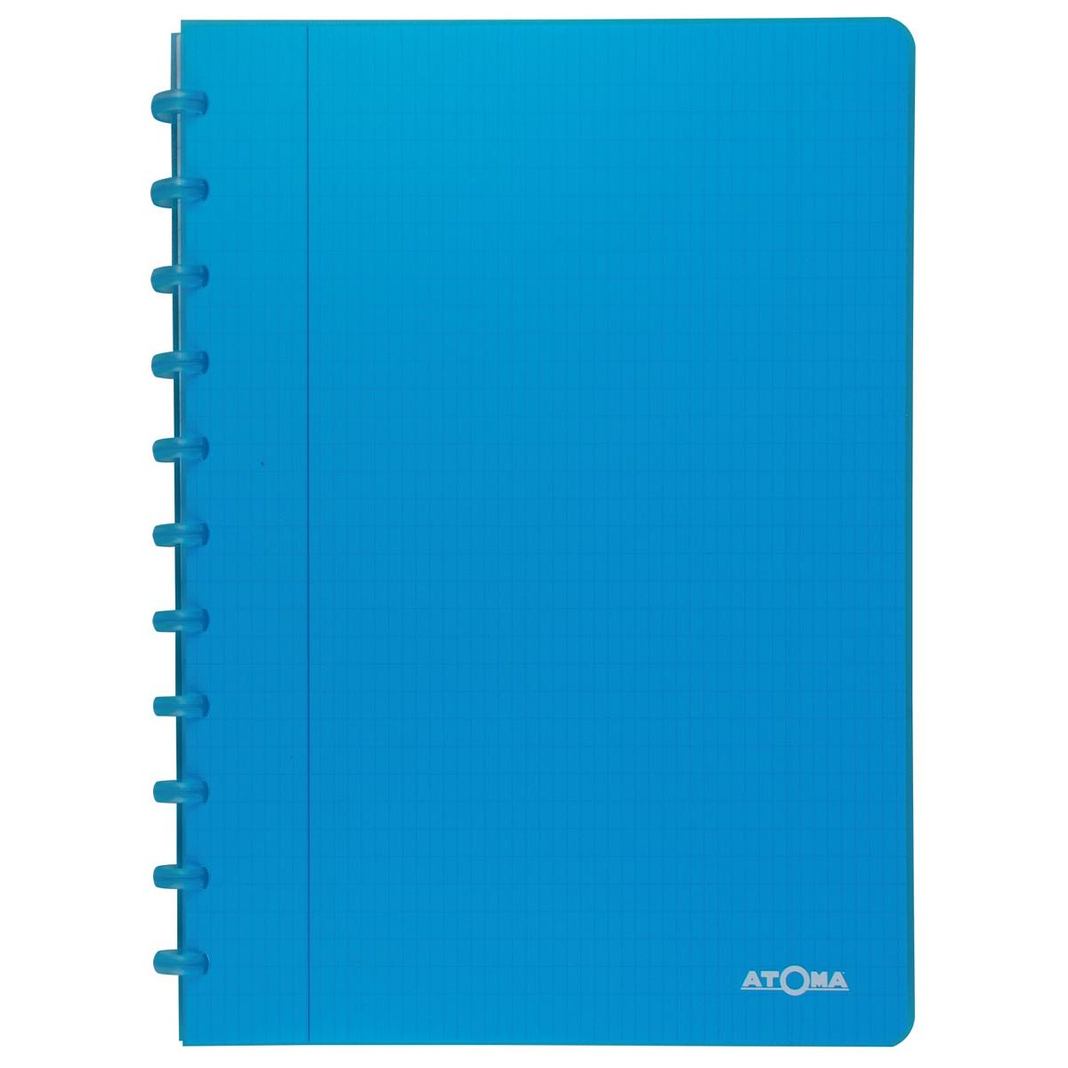 Atoma -  Trendy schrift, ft A4, 144 bladzijden, commercieel geruit, transparant turkoois