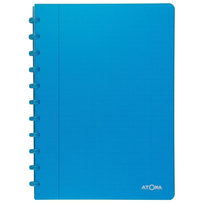 Atoma -  Trendy schrift, ft A4, 144 bladzijden, commercieel geruit, transparant turkoois