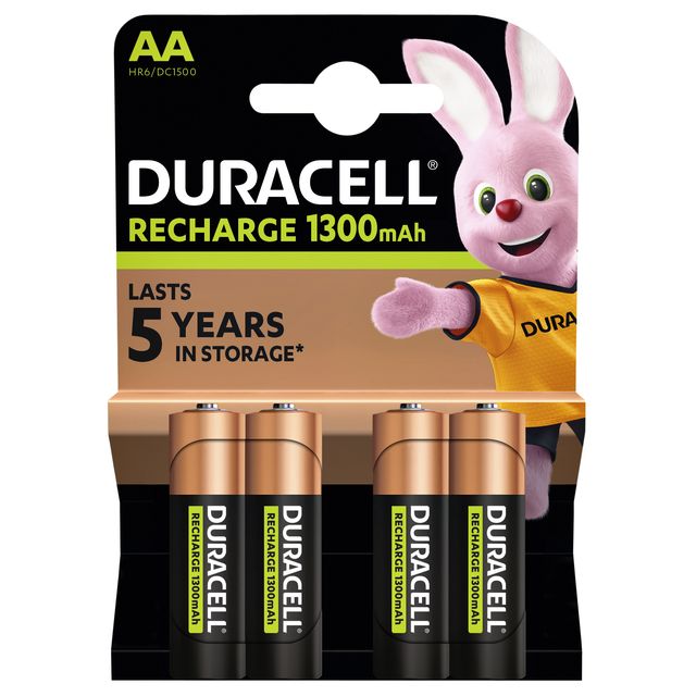 Duracell -  Recharge Plus AA-batterijen, verpakking van 4