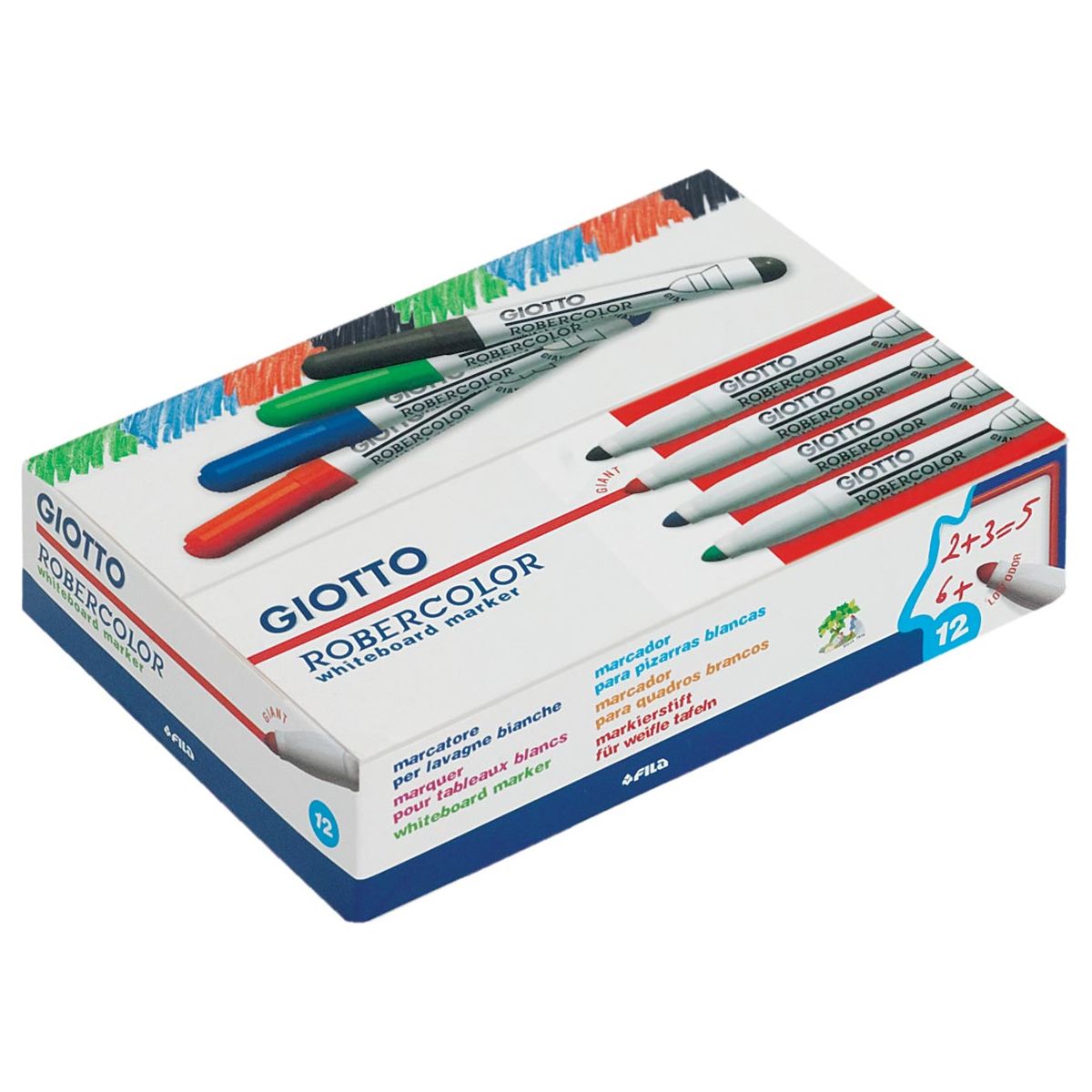 Giotto - Robercolor Whiteboardmarker Maxi, Rund Point, Blau