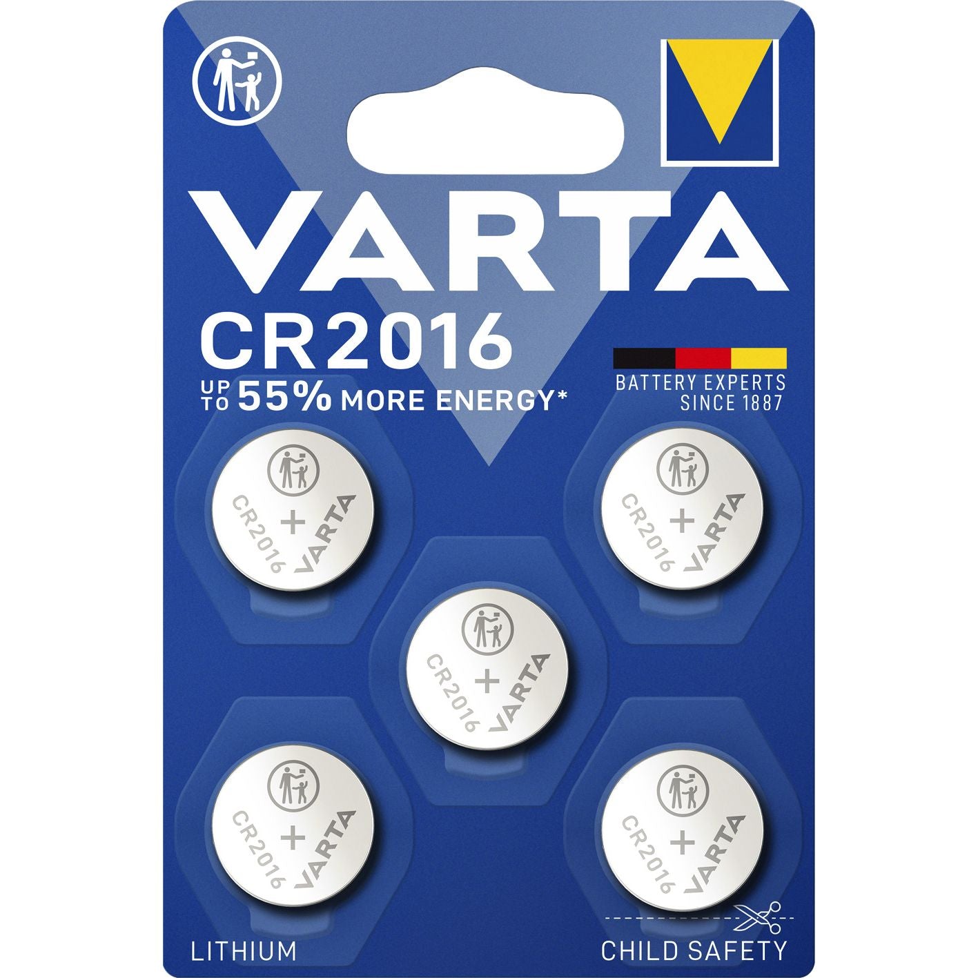 Varta -  Batterij knoopcel CR2016 lithium blister à 5stuk | 10 stuks