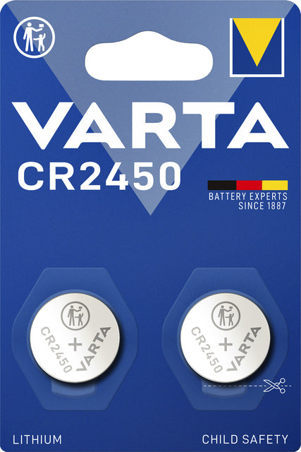 Varta - Pile bouton CR2450 lithium blister de 2 pièces