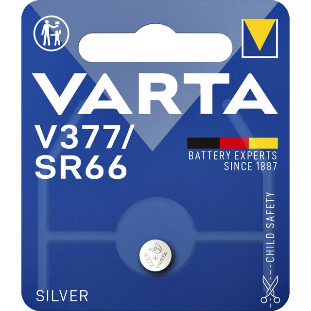 Varta - Pile bouton V377 montre blister de 1 pièce | 10 pièces